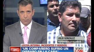 C5N - ZARATE: INCIDENTES EN LA UOCRA. HABLA JULIO GONZALEZ