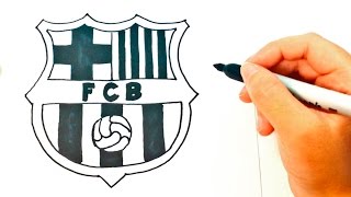 How to draw Barcelona Logo | Barcelona Logo Easy Draw Tutorial