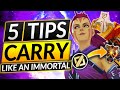 5 MOST BROKEN CARRY TIPS - This Got Me to 10K MMR in 7.32C and I'm MAD - Dota 2 Guide