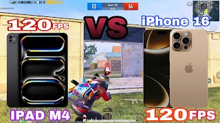 ❤️IPHONE 16 PRO MAX VS IPAD PRO M4 CHIP 😢PUBG TEST TDM (120)FPS TEST PUBG MOBILE ❤️