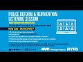 Police Reform & Reinvention Listening Sessions: Northern Manhattan