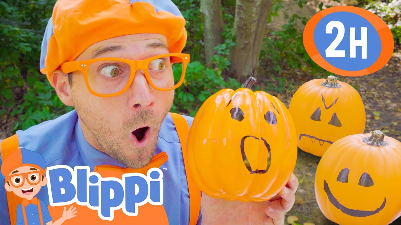 Blippi Visits The Scary Pumpkin Park! | 2 HOURS OF BLIPPI HALLOWEEN ...