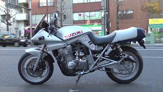 【LUCKY WING BIKE MOVIE】GSX400Sカタナ　銀　前後17インチホイール