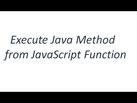 Execute Java Method from JavaScript Function Execute Java Method from JavaScript Function
