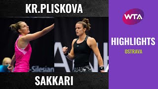 Kristyna Pliskova vs. Maria Sakkari | 2020 Ostrava First Round | WTA Highlights