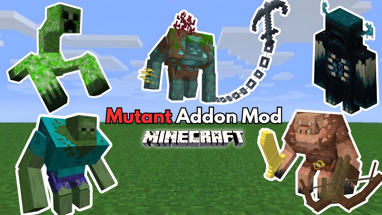 Minecraft Mutant Creatures Addon Mod Update Mutant Creeper Mutant