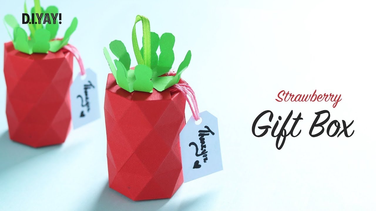 Diy Strawberry Gift Box Ideas Gift Ideas Paper Craft Youtube