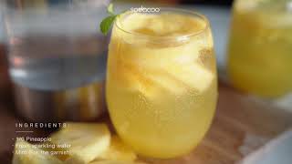 Homemade Sparkling Pineapple Juice, Fresh \u0026 Sweet | 自家製菠蘿氣泡特飲，清甜爽快 | 自製簡易氣泡調飲