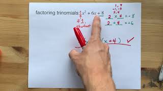 Factoring Trinomials: x^2+6x+8