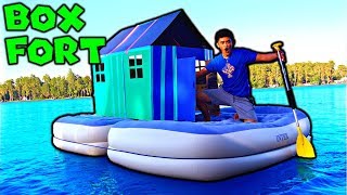 BOX FORT ON WATER! **Our BEST FORT EVER?!**