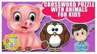 Crossword Puzzle With Animal Names for Kids | Educational Videos for Children | Cartoon Doo Doo TV