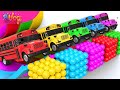 The Wheels on The Bus Song❤️🚌Colorful Bus & SUPRISE EGGS🍀BluLoo Nursery Rhymes & Kerenza Kids Songs💥