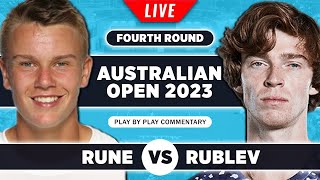 RUNE vs RUBLEV | Australian Open 2023 | Live Tennis Play-by-Play