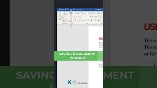Saving a Document in Word #microsoftoffice #tutorial #kacelitutorials