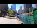 walking chicago downtown 4k riverwalk and magnificent mile