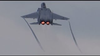 百里基地　F-15 イーグル Afterburner Take off \u0026 High rate climb