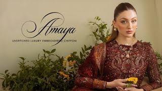 Nureh Embroidered \u0026 Printed Chiffon  Collection'25 | Amaya \u0026 Ballerina Luxury Chiffon Collection