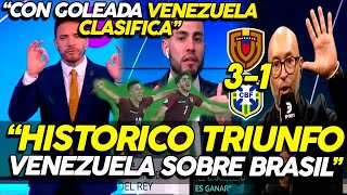 PRENSA INTERNACIONAL se RINDE ANTE VENEZUELA SUB 23 vs BRASIL ¡HISTORICO TRIUNFO y CLASIFICAN!