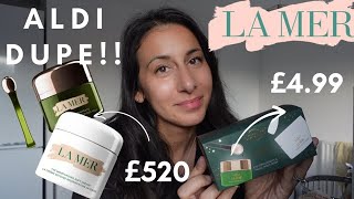 ALDI SKINCARE DUPE!! | LA MER DUPE | CANT BELIEVE HOW GOOD THIS IS