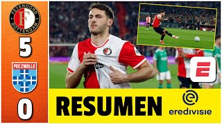 Santiago Giménez terminó su sequía goleadora y marcó doblete en triunfo del Feyenoord | Eredivisie