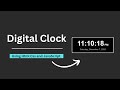 Digital Clock using Html Css and Javascript || Digital Clock using Javascript #digitalclock
