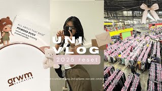 2025 RESET | new year new sem, college uni vlog, ukay-ukay, with friends, grwm cosmetics, life