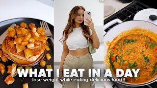 WHAT I EAT IN A DAY TO LOSE WEIGHT (how i'm losing weight NOW!)