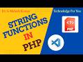 STRING FUNCTIONS IN PHP