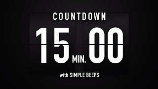 15 Minute Countdown Timer ๐ Flip Clock with Simple Beeps ๐๐ค