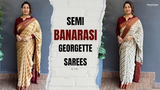 Ep 1155 | Semi Banarasi Georgette Sarees only 2140/- | Cloud Dzigns