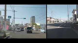 静岡市清水区 船越付近→南幹線→草薙球場付近まで Cinematic Dashcam 4K  ドラレコ風 22/01/22