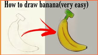Drawing banana step by step tutorial || How to draw banana step by step very easily.
