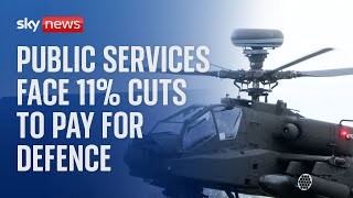 Public services prepare for up to 11% cuts - as UK 'must rearm'