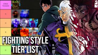 Fighting Style Tier List | Anime Spirits