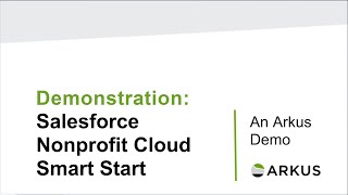 Salesforce Nonprofit Cloud Smart Start Demo