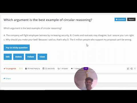 Which argument is the best example of circular reasoning?