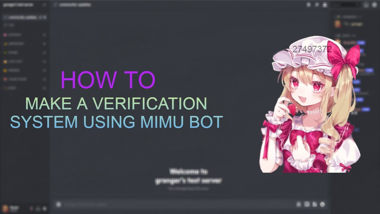 How To Make Verification System Using Mimu Youtube