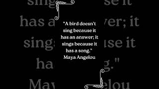 Maya Angelou Literary Quote. #shorts