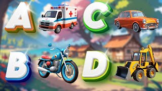 ABC Vehicle, ABC Phonics Song - Toddler Learning Video Songs, Nursery Rhymes, Alphabet Song for kids