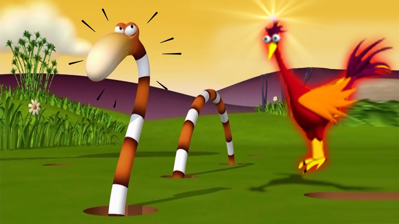 Big Snake Vs Smart Rooster| Funny Animal Cartoon Shows For Kids ...