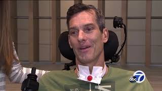 Surfer Brian Hart makes impressive progress after spinal injury