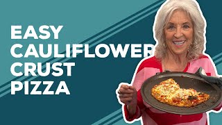 Love \u0026 Best Dishes: Easy Cauliflower Crust Pizza Recipe | Low Carb Pizza Recipe