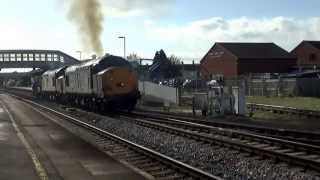 37603 and 37259 departs Bridgwater with 6M63 on 28th October 2014