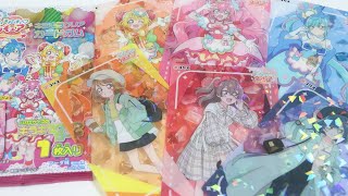 オリジナル書き下ろしイラストが最高すぎる！デリシャスパーティプリキュアのキラキラクリアカードガムを1BOX開封！