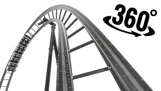 VR 360° video | POV Roller Coaster Ride B&W 3D Simulation 4K