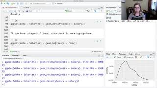 Exploratory Data Analysis and simple modeling in R and RStudio (STAT 320, lab-EDA video 2 of 2)