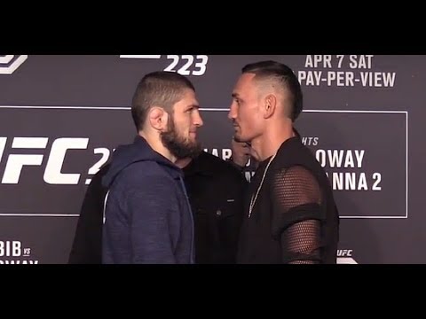 UFC 223: Khabib Nurmagomedov Vs Max Holloway Media Day Face-Offs - YouTube