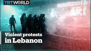 Dozens wounded as police and protesters clash in Lebanon