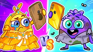 Rich VS Poor Princess 💎🗑️ Everything Turns Gold 🪙 Kids Videos for Kids and Nursery Rhymes