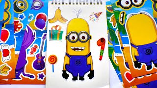 Minions Stickers, DIY Decorate Your Notebook With Minions Stickers